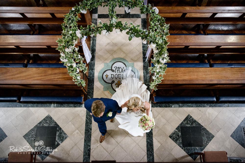 Wedding ceremony at Olton Friary Roman Catholic church