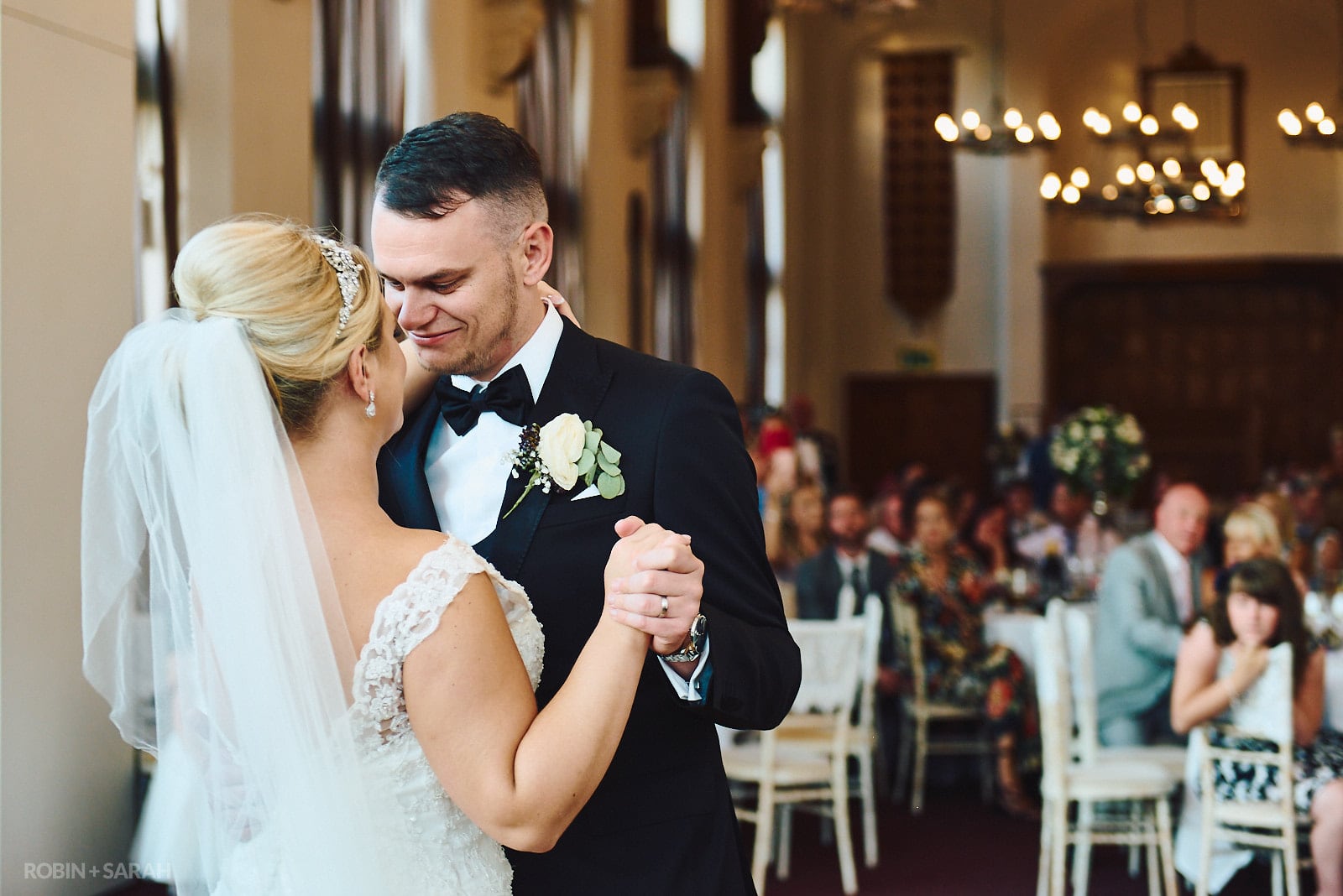 Bride and groom first dance at Stanbrook Abbey