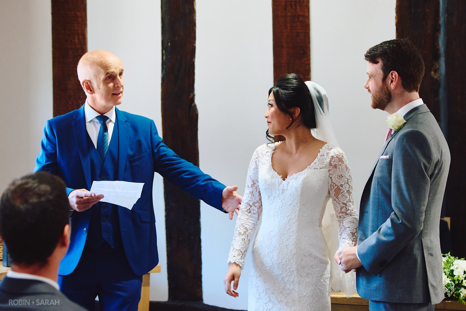 Wedding ceremony at Henley Room in Stratford upon Avon