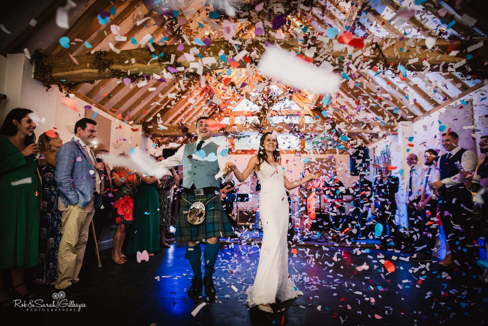 First Dance with confetti bomb at Wethele Manor wedding