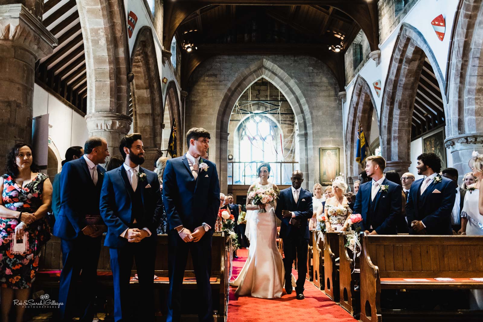 Wedding ceremony in Hampton-in-Arden church