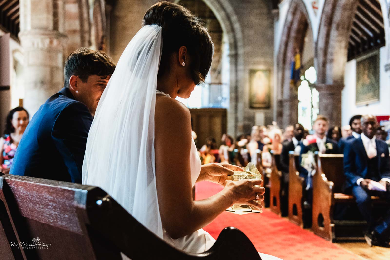 Wedding ceremony in Hampton-in-Arden church