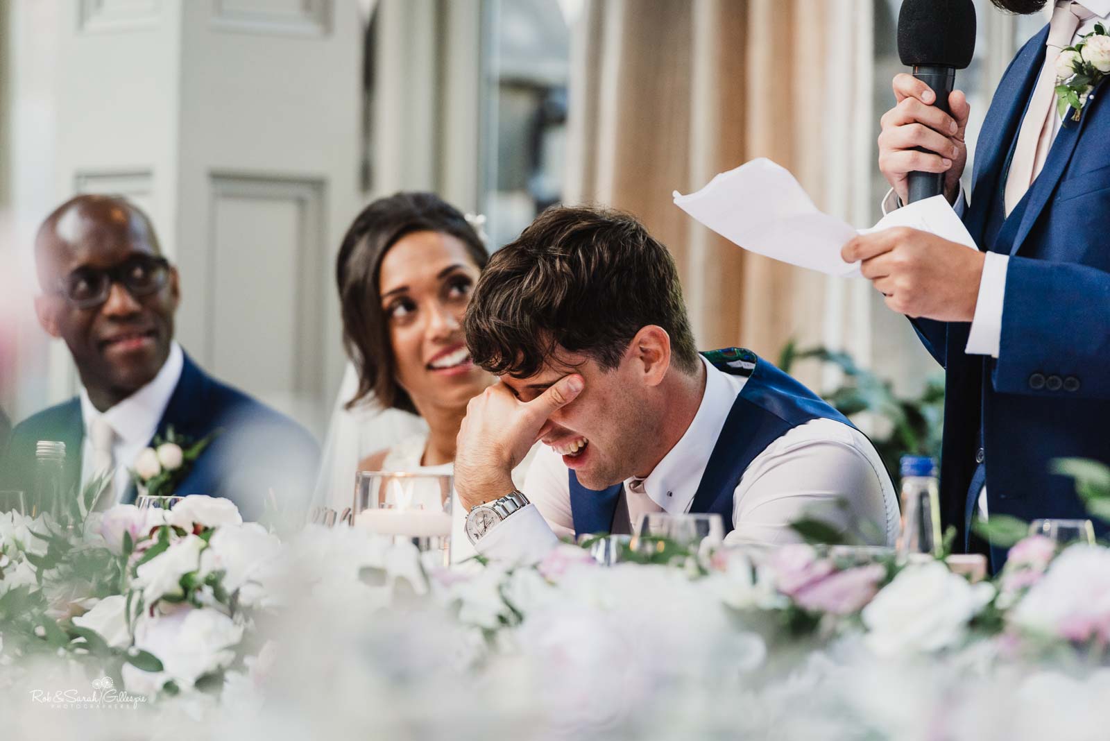 Wedding reception speeches at Hampton Manor