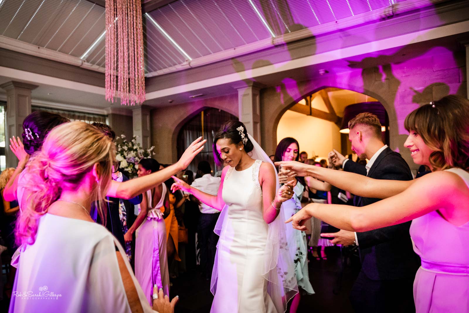 Wedding guests dancing at Hampton Manor
