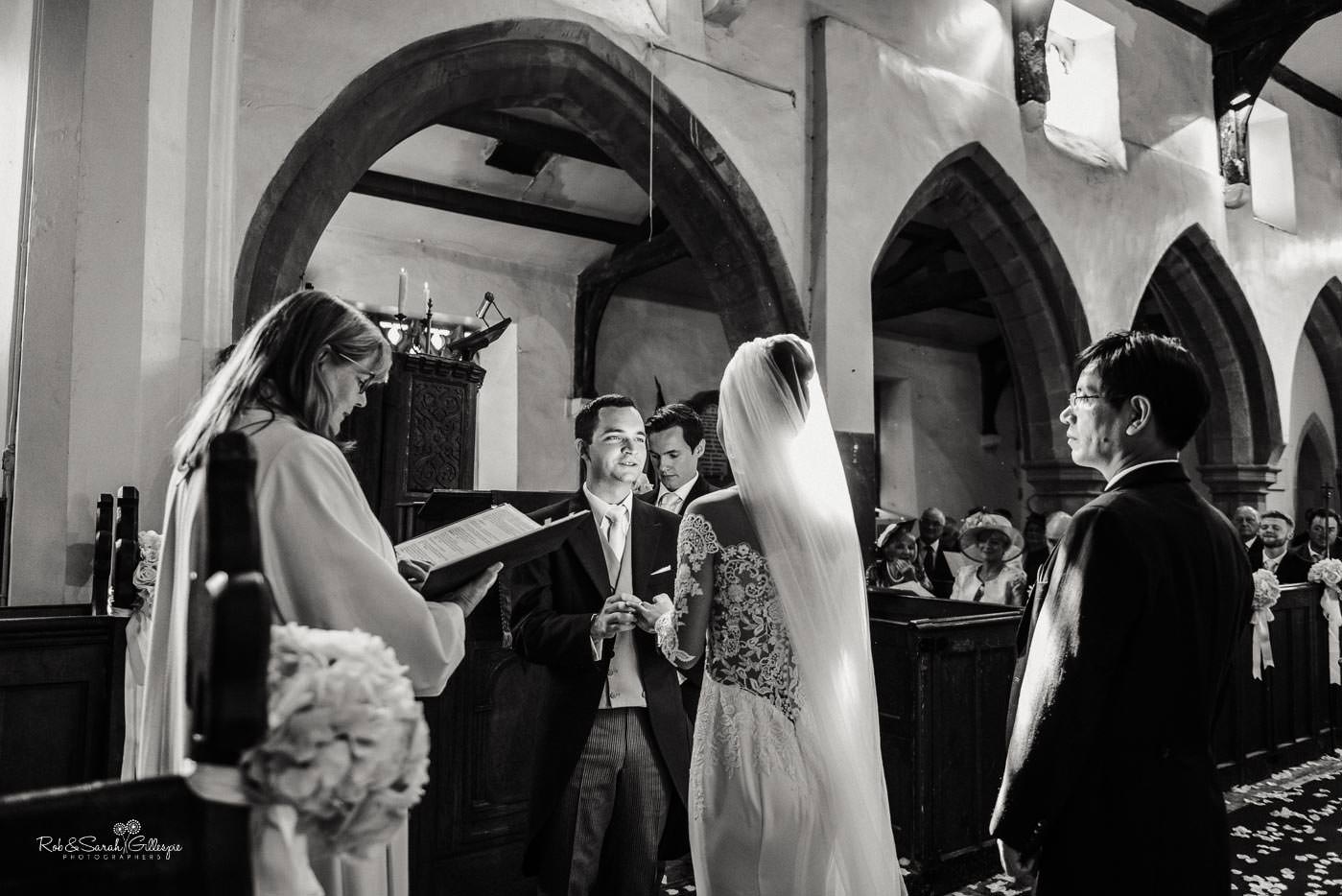 Wedding ceremony at St Peter's church Bourton-on-Dunsmore