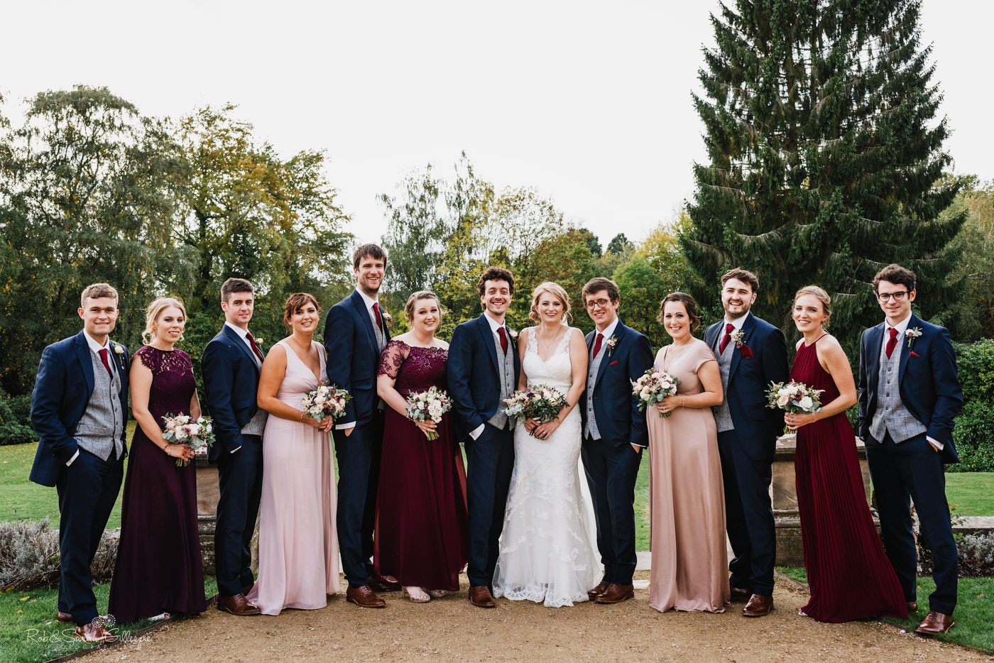 Wedding group photo at Hampton Manor