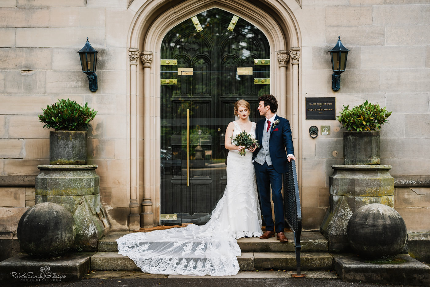 Bride and groom wedding photography at Hampton Manor