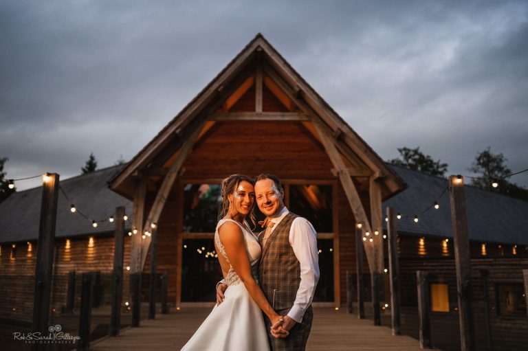 Newly married couple at The Mill Barns in Shropshire