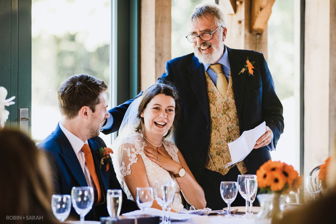 Bride emotional as her dad gives wedding speech