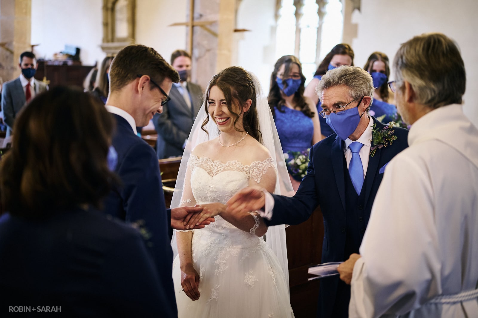 Wedding ceremony at St Faiths Kilsby