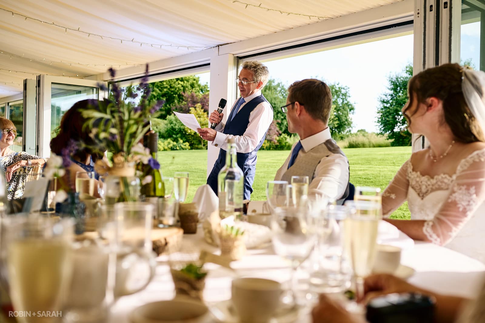 Wedding speeches at Wethele Manor