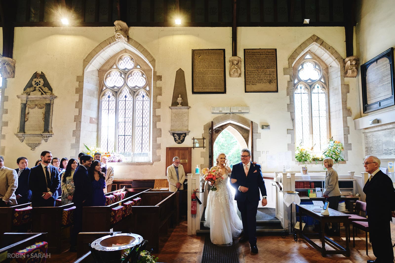 Wedding service at St John The Baptist Church Feckenham