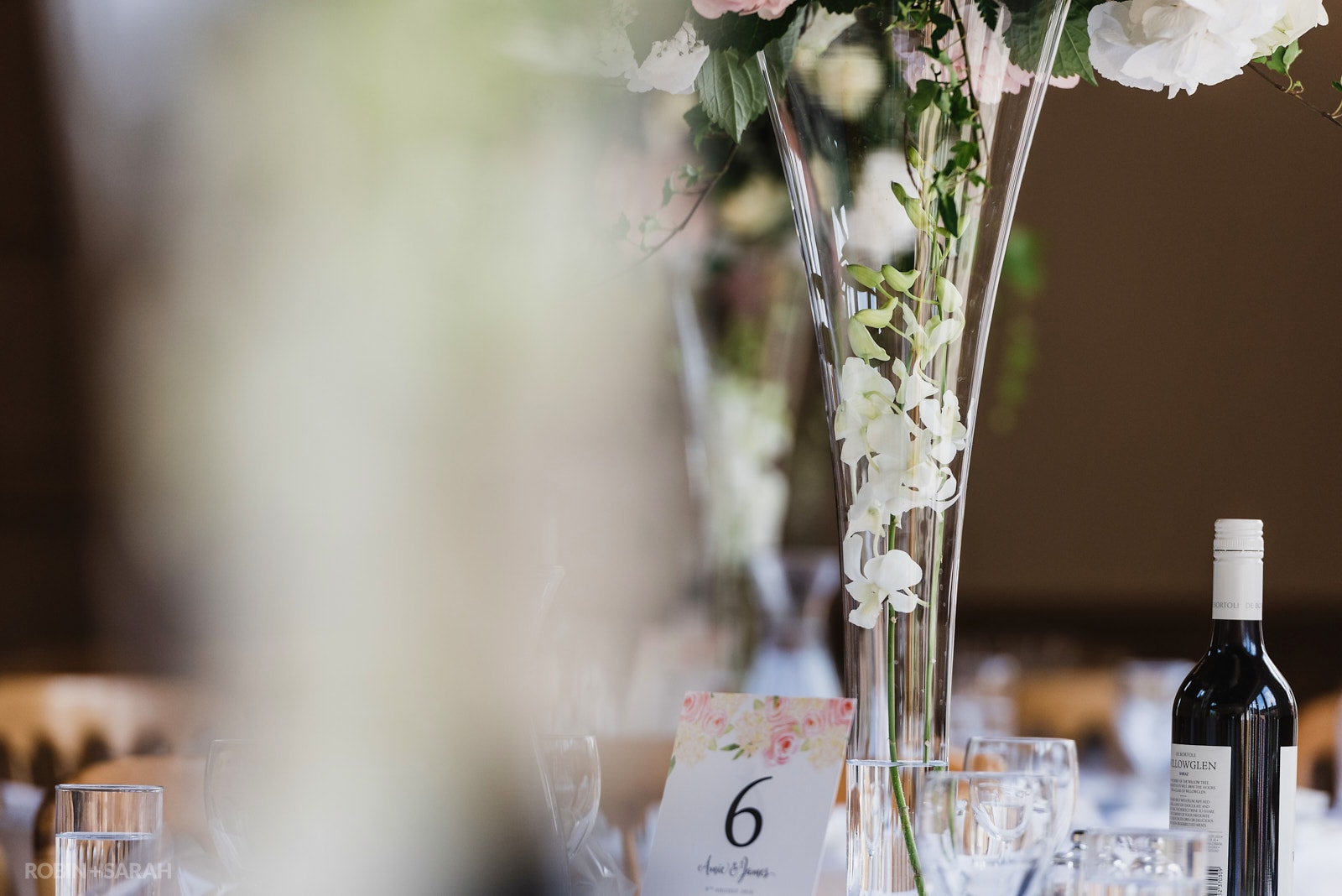 Table details in Coach House at Delbury Hall