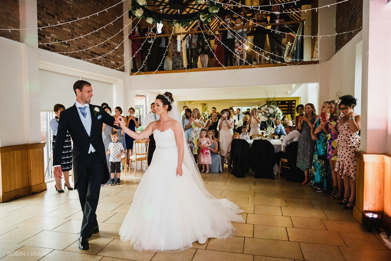 Bride and groom first dance at Delbury Hall