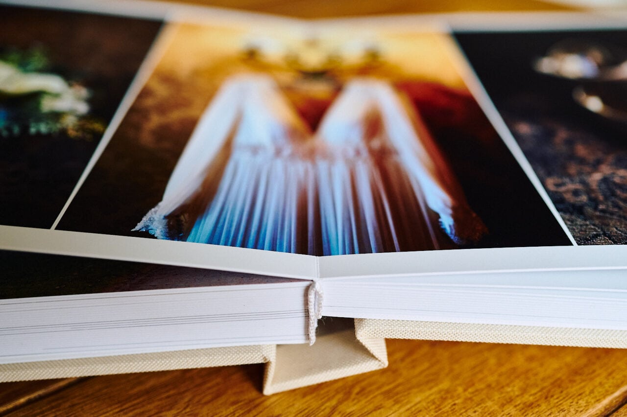 Wedding album designed by Robin & Sarah Photographers