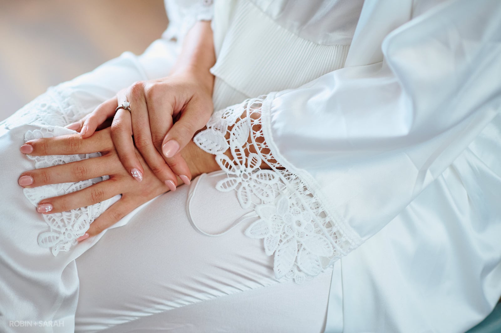 Detail of bride's hands