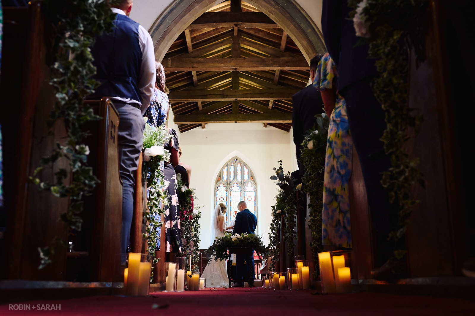 Wedding ring exchange at St Botolph's church Newbold-on-Avon