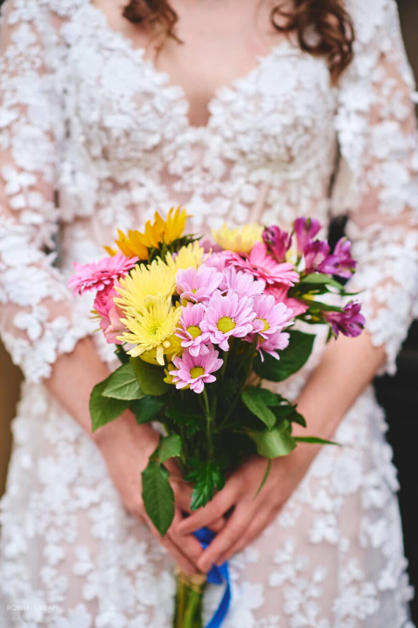 Detail of bridal bouquet