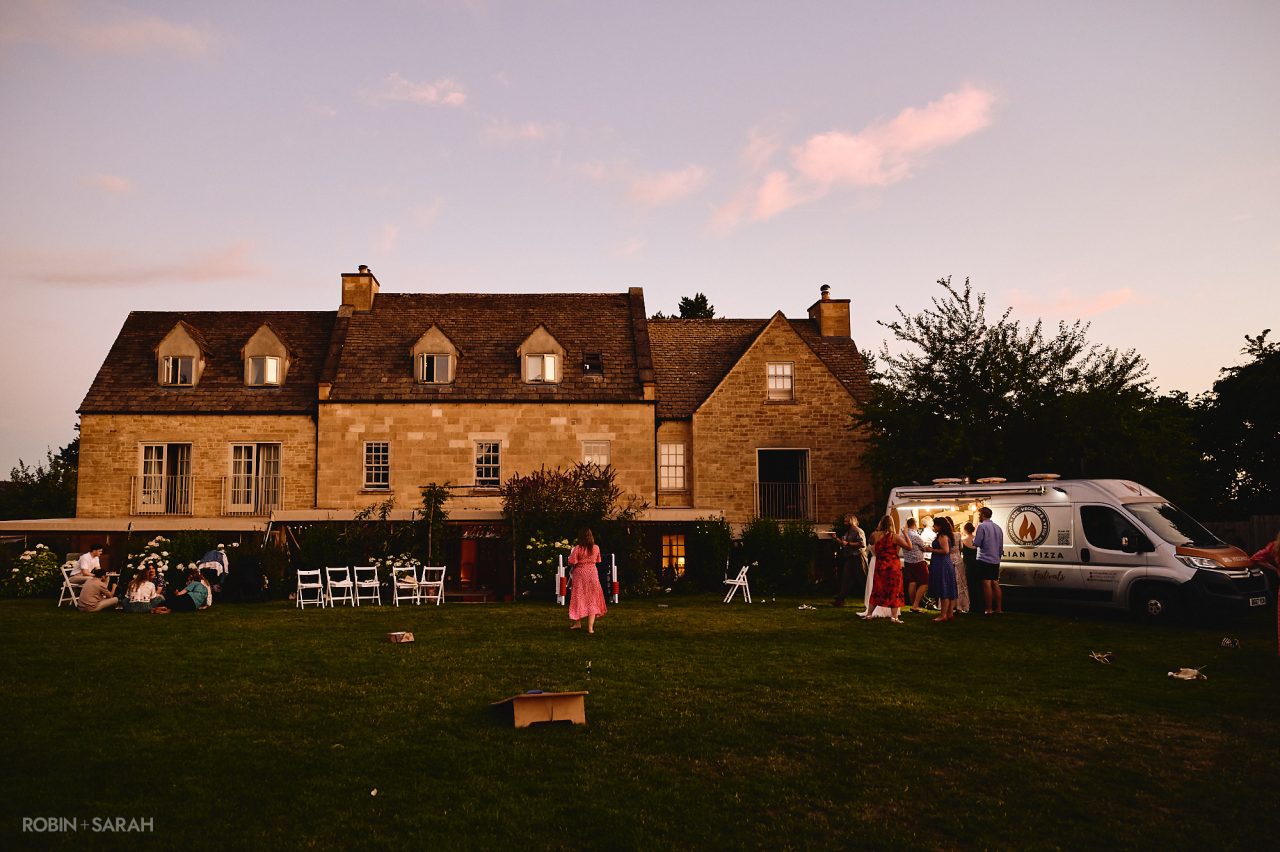 Charingworth House after sunset, with beautiful evening light