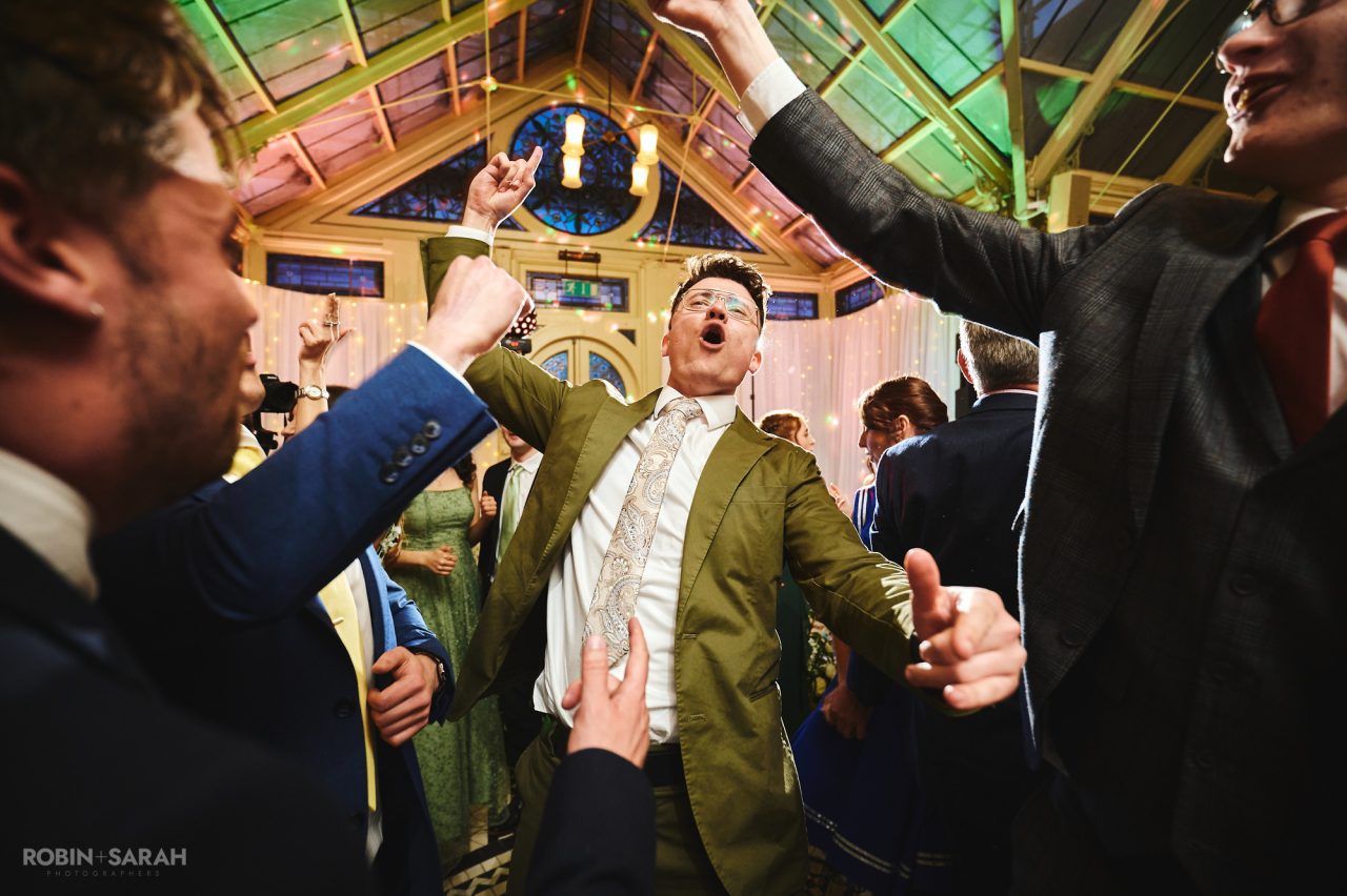 Wedding guests enjoying the dancefloor