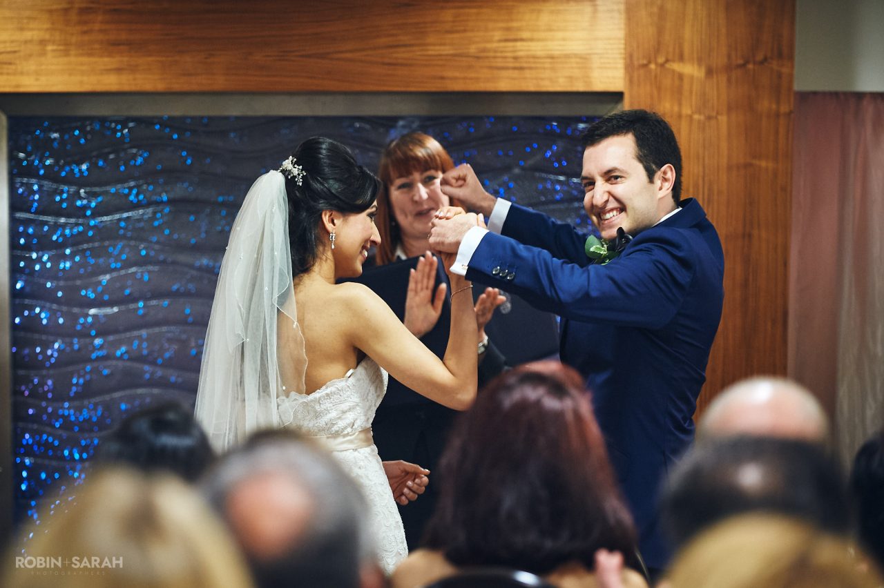 Bride and groom pronounced husband and wife at Solihull Register Office